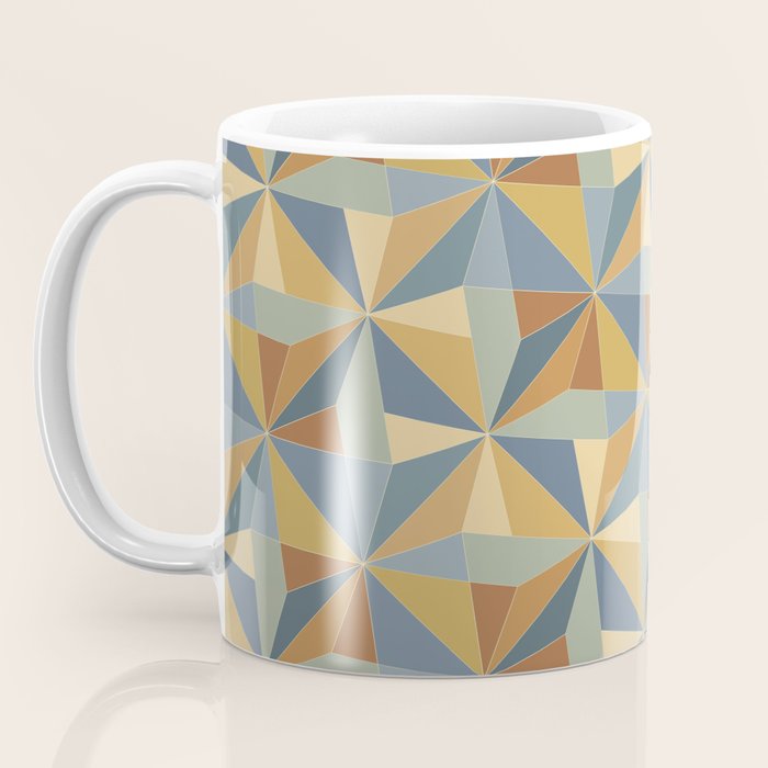 Kaleidoscope Tile Pattern III Warm Earthy Summer Coffee Mug Gallery Image 3