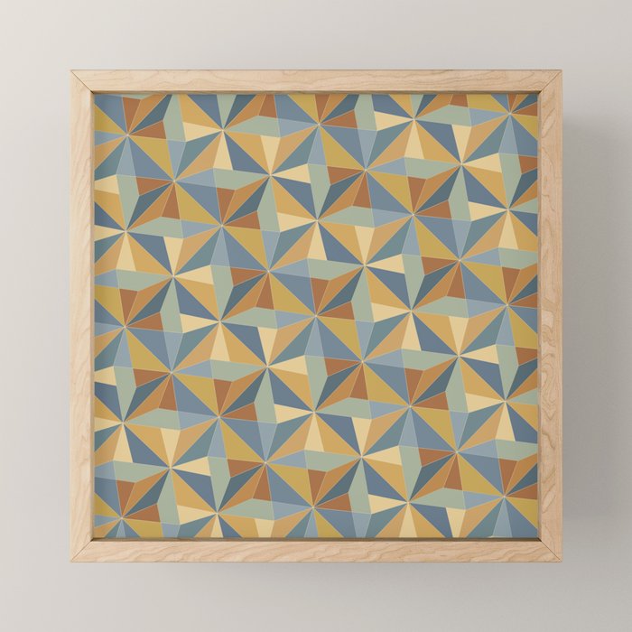 Kaleidoscope Tile Pattern III Warm Earthy Summer Mini Art Print Gallery Image 1