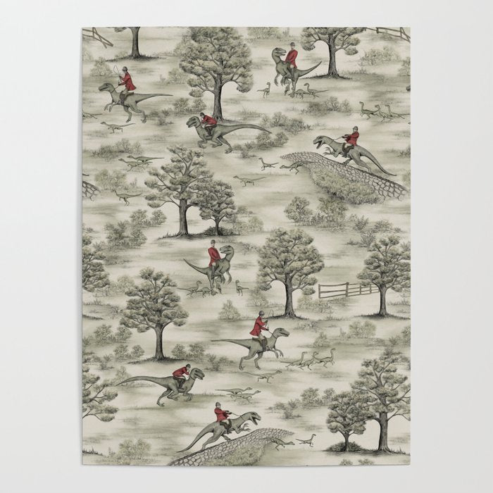 Not-So-Traditional English Fox Hunt with Dinosaurs Poster Gallery Image 4