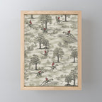 Not-So-Traditional English Fox Hunt with Dinosaurs Mini Art Print Gallery Image 1