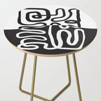 ABSTRACTION 01 | Black and White Abstract Series Side Table Gallery Image 2