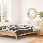 ABSTRACTION 01 | Black and White Abstract Series Duvet Cover Gallery Image 2