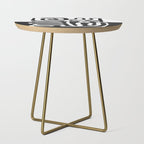 ABSTRACTION 01 | Black and White Abstract Series Side Table Gallery Image 1