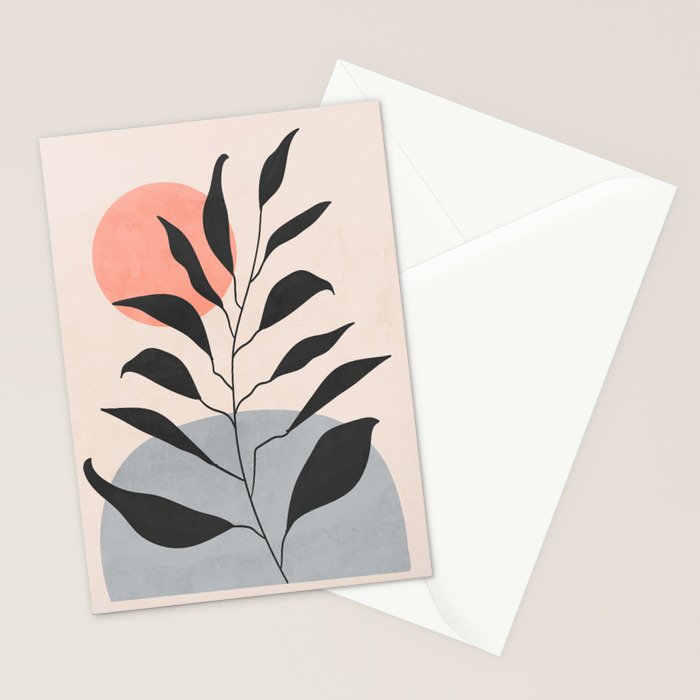 Tropical Leaf- Abstract Art 16 Stationery Card Gallery Image 2