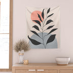 Tropical Leaf- Abstract Art 16 Wall Tapestry Gallery Image 2