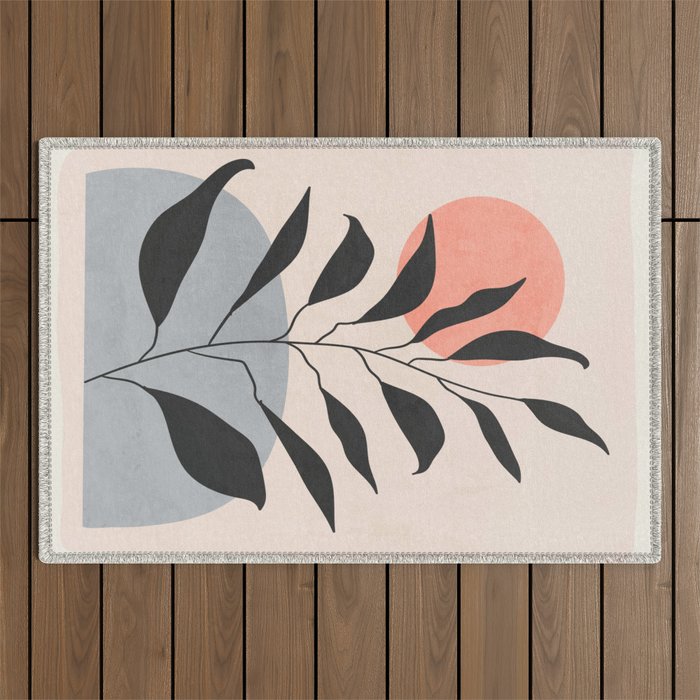 Tropical Leaf- Abstract Art 16 Outdoor Rug Gallery Image 1