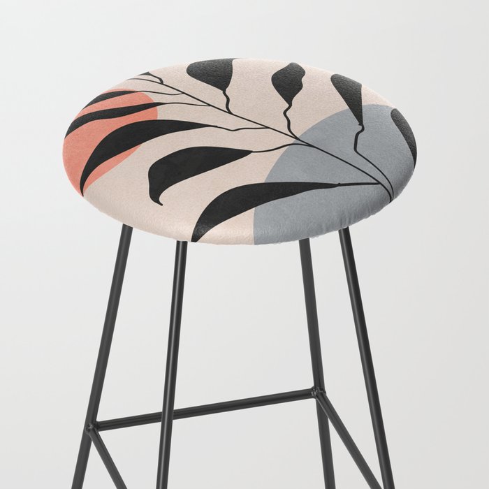 Tropical Leaf- Abstract Art 16 Stool Gallery Image 2