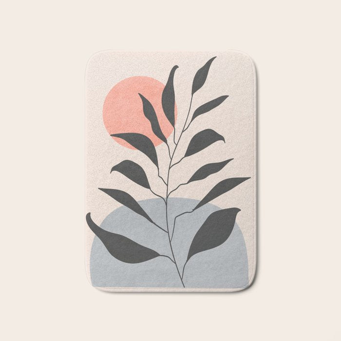 Tropical Leaf- Abstract Art 16 Bath Mat Gallery Image 1