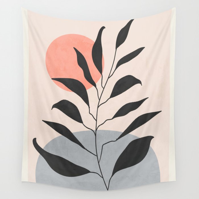 Tropical Leaf- Abstract Art 16 Wall Tapestry Gallery Image 1