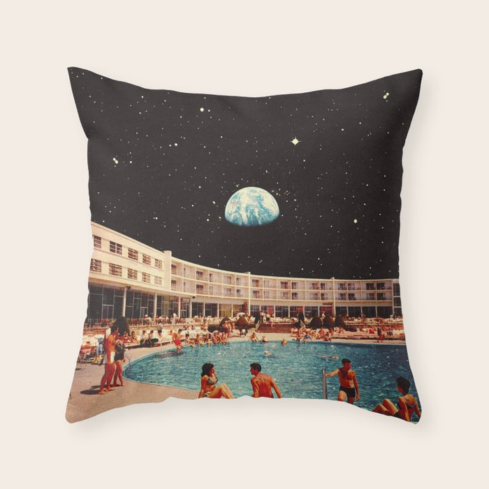Lunar Pool Life Throw Pillow Gallery Image 6