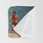 Lunar Pool Life Throw Blanket Gallery Image 3