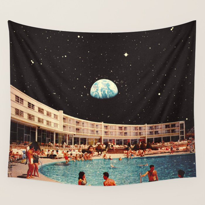 Lunar Pool Life Wall Tapestry Gallery Image 4