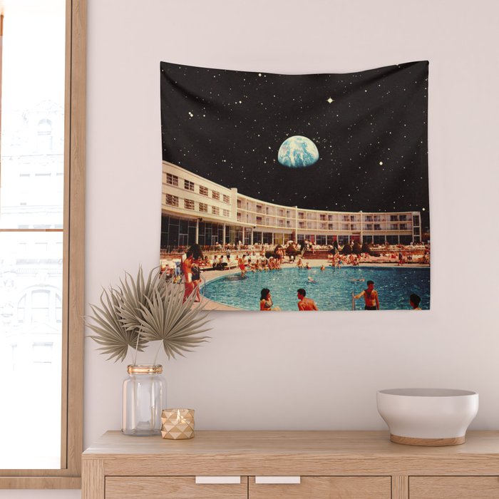Lunar Pool Life Wall Tapestry Gallery Image 2