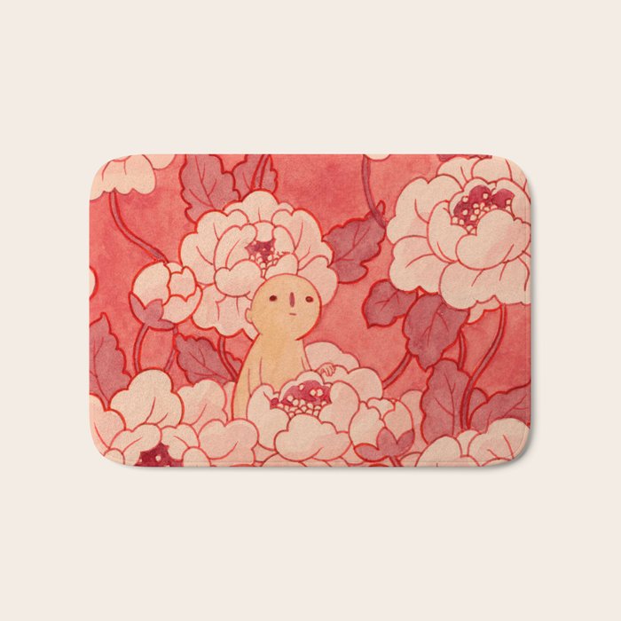 Watercolor Test (Red) Bath Mat Gallery Image 1