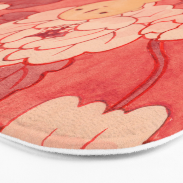 Watercolor Test (Red) Bath Mat Gallery Image 3