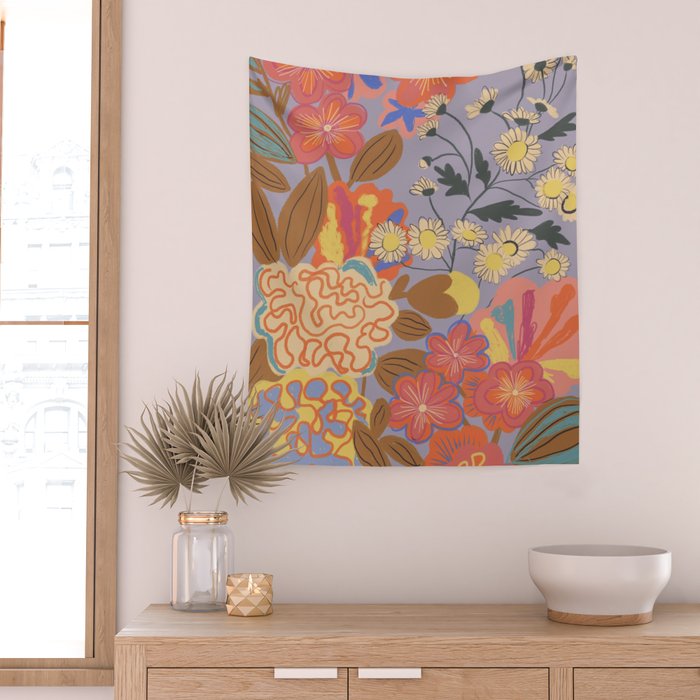 Floral mood Wall Tapestry Gallery Image 2