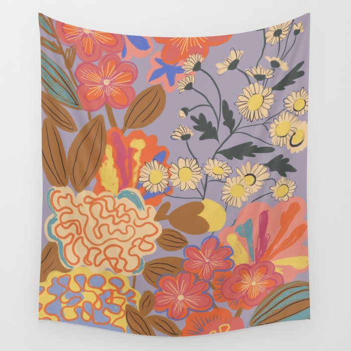 Floral mood Wall Tapestry Gallery Image 1