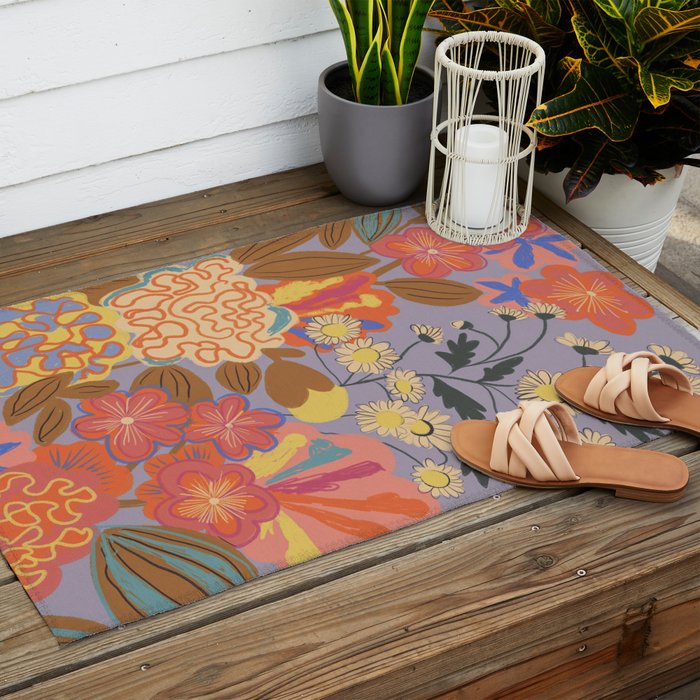 Floral mood Outdoor Rug Gallery Image 2