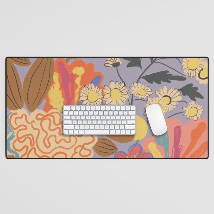 Floral mood Desk Mat Gallery Image 1