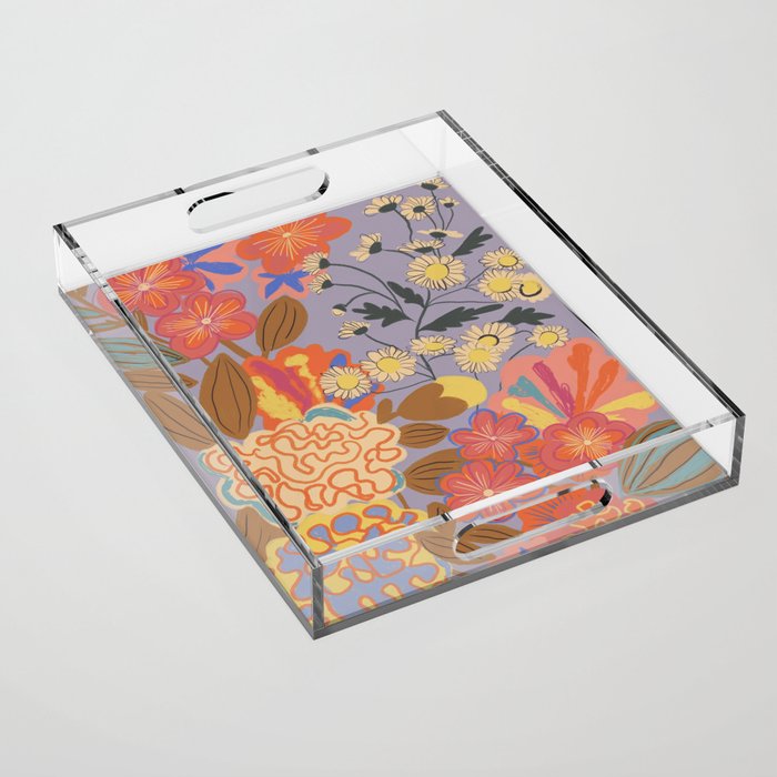 Floral mood Acrylic Tray Gallery Image 1