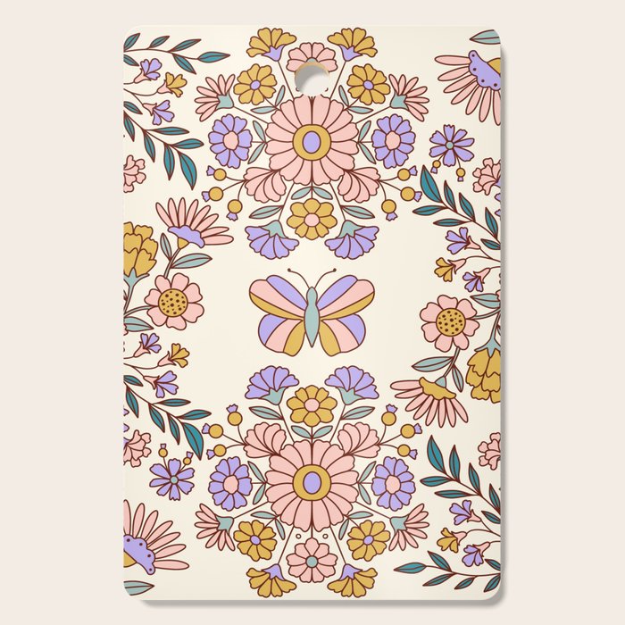 Butterfly Floral Garden  Cutting Board Gallery Image 1