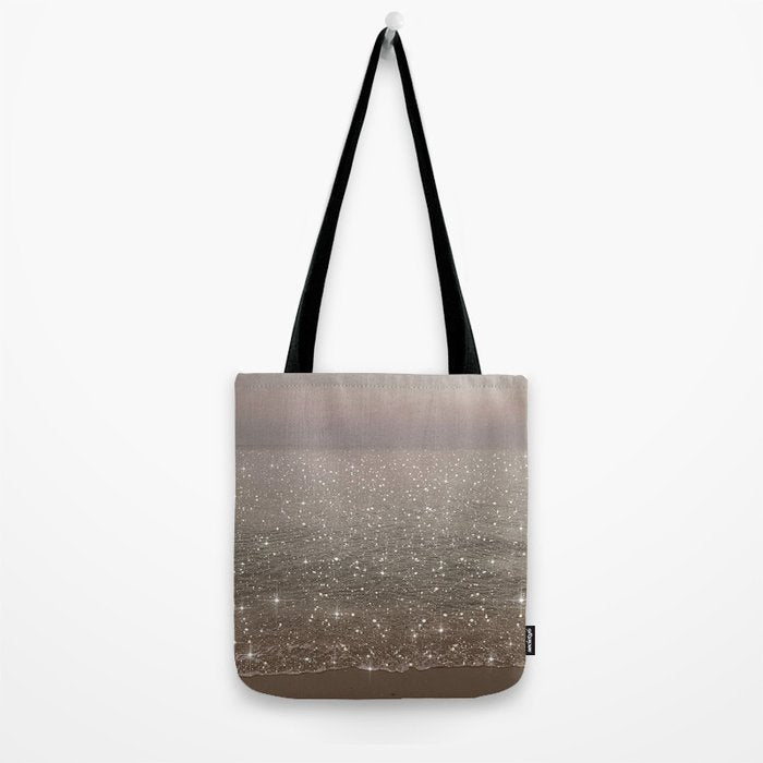 Beach Ocean Glitter Tote Bag Gallery Image 2