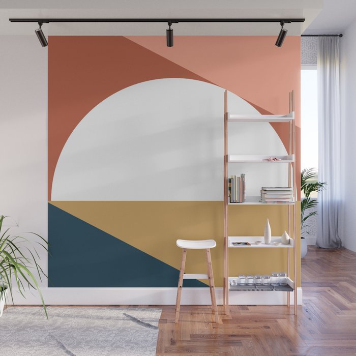 Mid Century Modern Sunset Nº1 Wall Mural Gallery Image 1