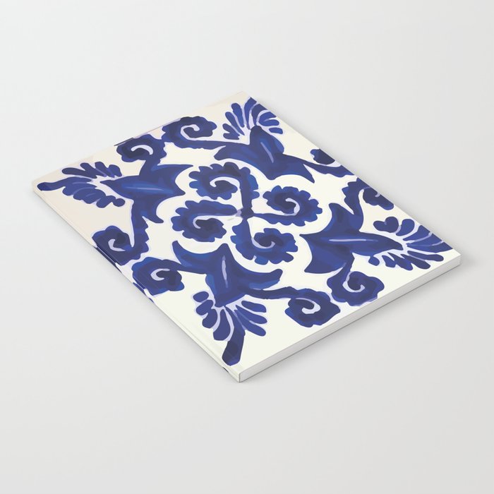 Talavera mexican tile traditional blue ceramic mosaic Notebook Gallery Image 2