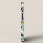 Linocut Hearts / Blue & Yellow iPhone Case Gallery Image 2