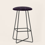 Black Damask Pattern 2- Aubergine Purple Stool Gallery Image 1