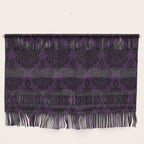 Black Damask Pattern 2- Aubergine Purple Wall Hanging Gallery Image 1