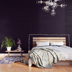 Black Damask Pattern 2- Aubergine Purple Wallpaper Gallery Image 3