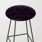 Black Damask Pattern 2- Aubergine Purple Stool Gallery Image 2