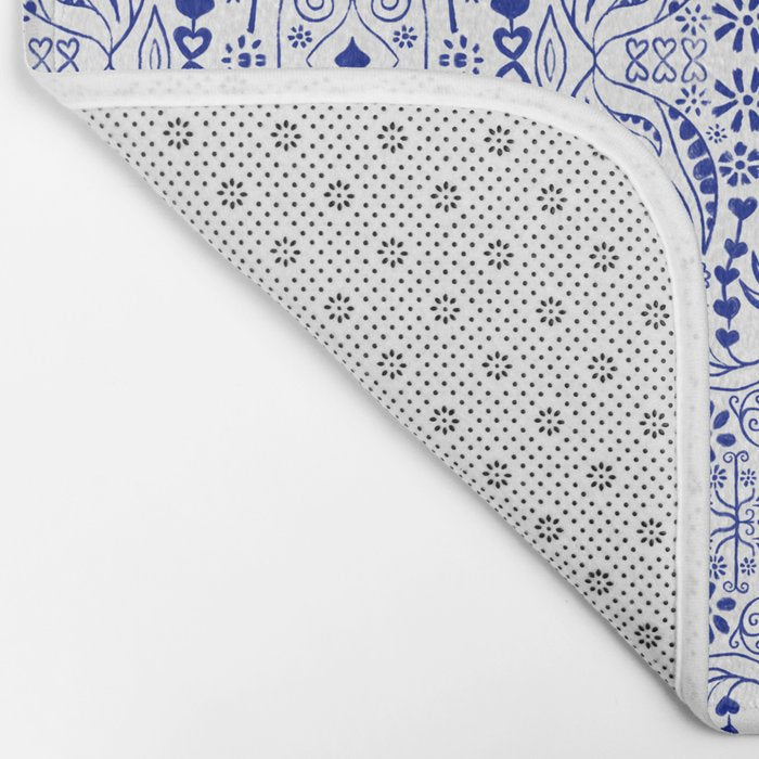 Chinoiserie Scandinavian Folk Art Bath Mat Gallery Image 2