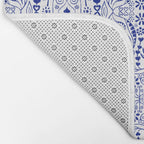 Chinoiserie Scandinavian Folk Art Bath Mat Gallery Image 2
