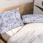 Chinoiserie Scandinavian Folk Art Pillow Sham Gallery Image 2
