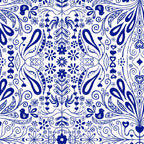 Chinoiserie Scandinavian Folk Art Coffee Mug Gallery Image 2
