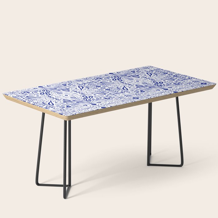 Chinoiserie Scandinavian Folk Art Coffee Table Gallery Image 1