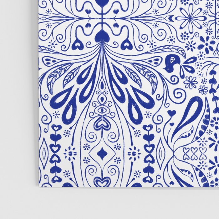 Chinoiserie Scandinavian Folk Art Poster Gallery Image 3
