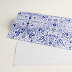 Chinoiserie Scandinavian Folk Art Wrapping Paper Gallery Image 2