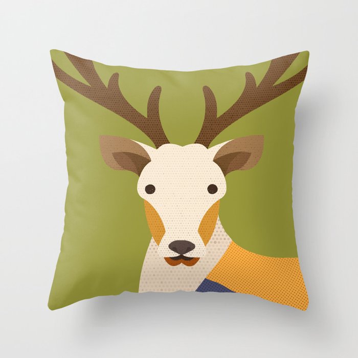 Red Deer Throw Pillow Gallery Image 6
