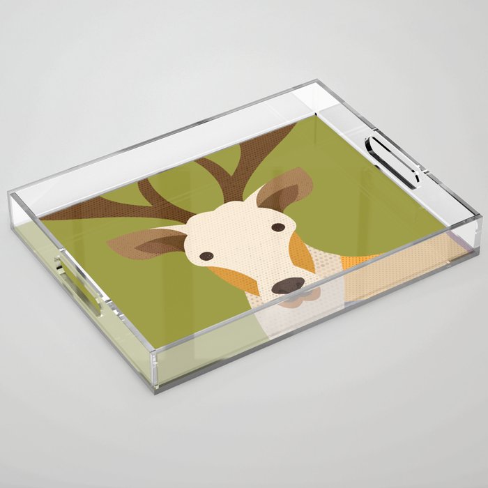 Red Deer Acrylic Tray Gallery Image 1