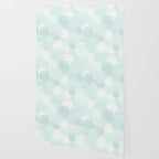 Floral Blooms, Soft Teal and Mint Wallpaper Gallery Image 2