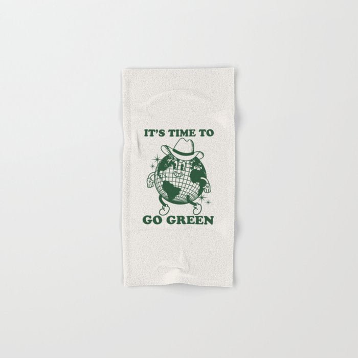 Time to Go Green Bath Towel Gallery Image 1