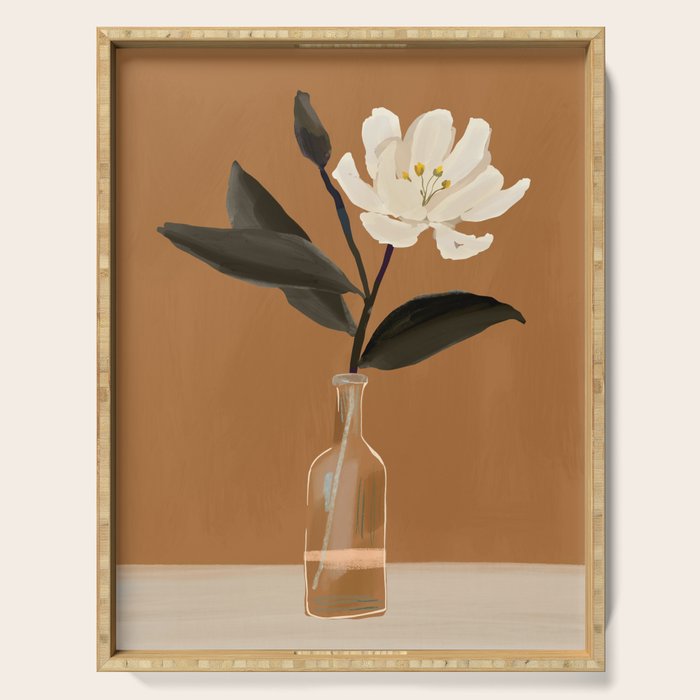 Flowers in Vase  Serving Tray Gallery Image 1