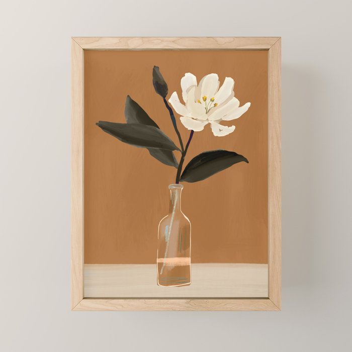 Flowers in Vase  Mini Art Print Gallery Image 1