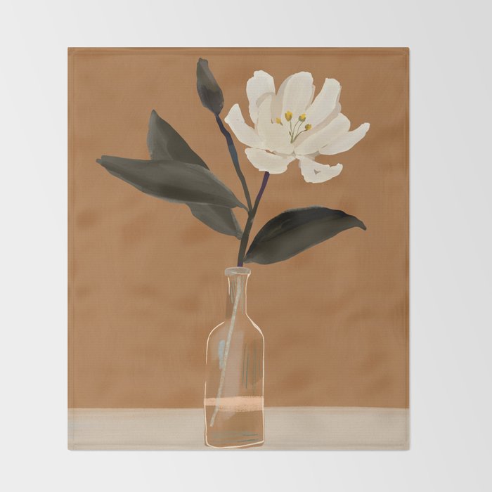 Flowers in Vase  Throw Blanket Gallery Image 2