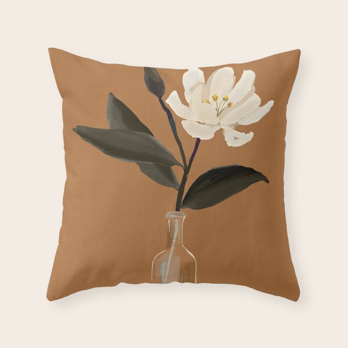 Flowers in Vase  Throw Pillow Gallery Image 6