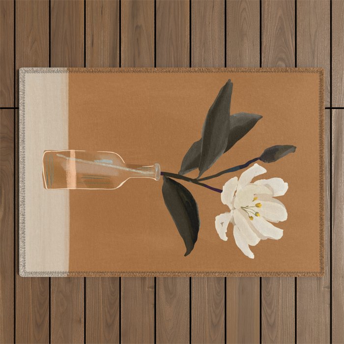 Flowers in Vase  Outdoor Rug Gallery Image 1