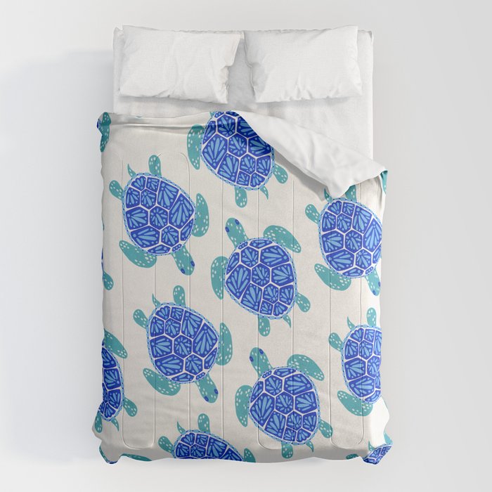 Sea Turtle - Blue Palette Comforter Gallery Image 1